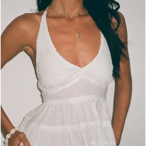 Motel Rocks Juanita Frill Halter Top